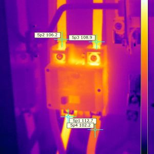 Figure 8. Thermal image of disconnect breaker in use