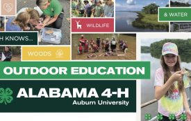A collage of Alabama 4-H members that participate in outdoor education programs.