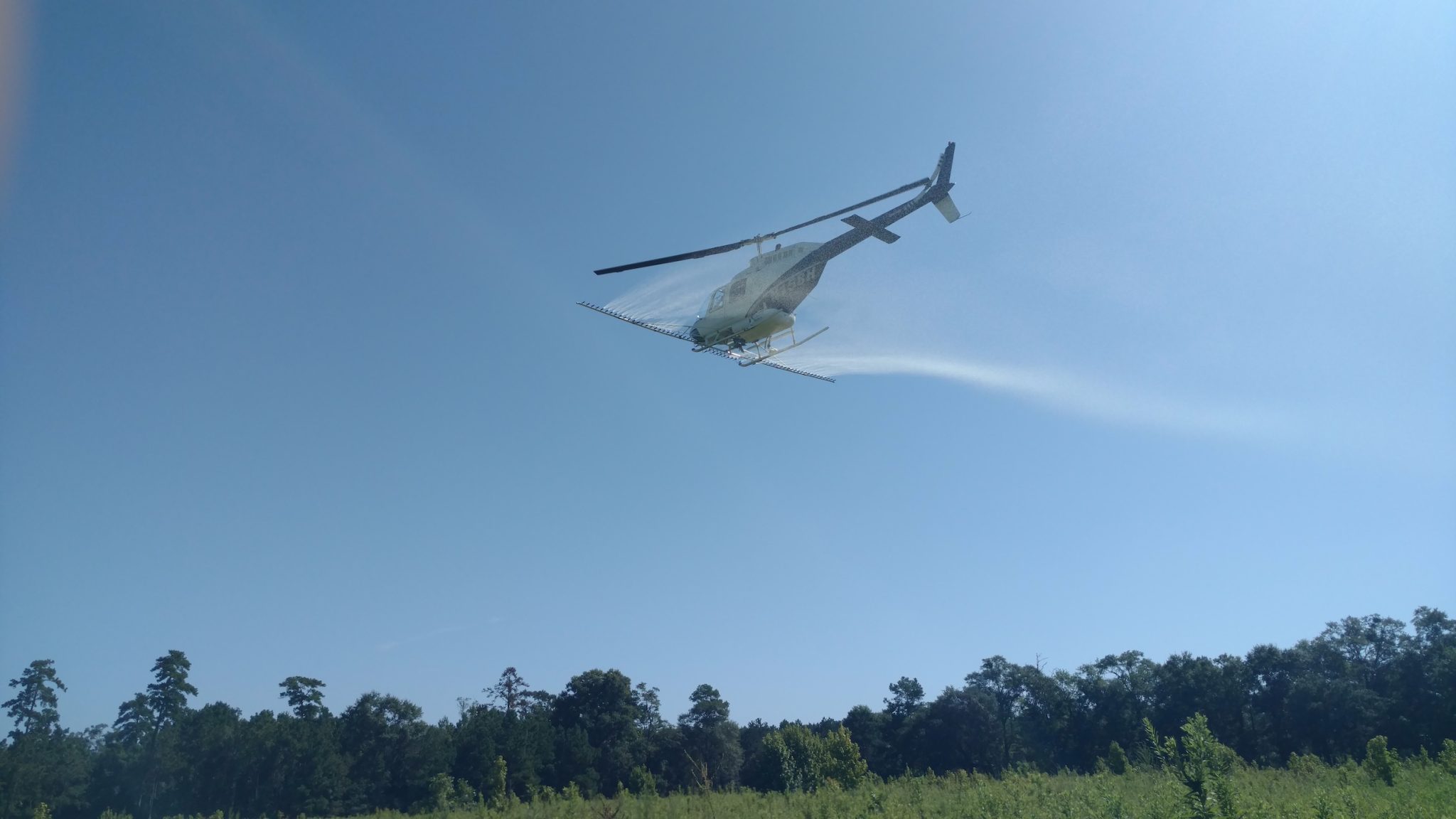Herbicide site prep by helicopter