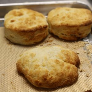 making biscuits in the CACC kitchen with Stacey Little