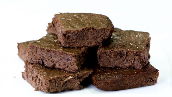 Secret Ingredient Fudge Brownies, brownies on white background