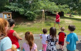 4-H members firing rockets