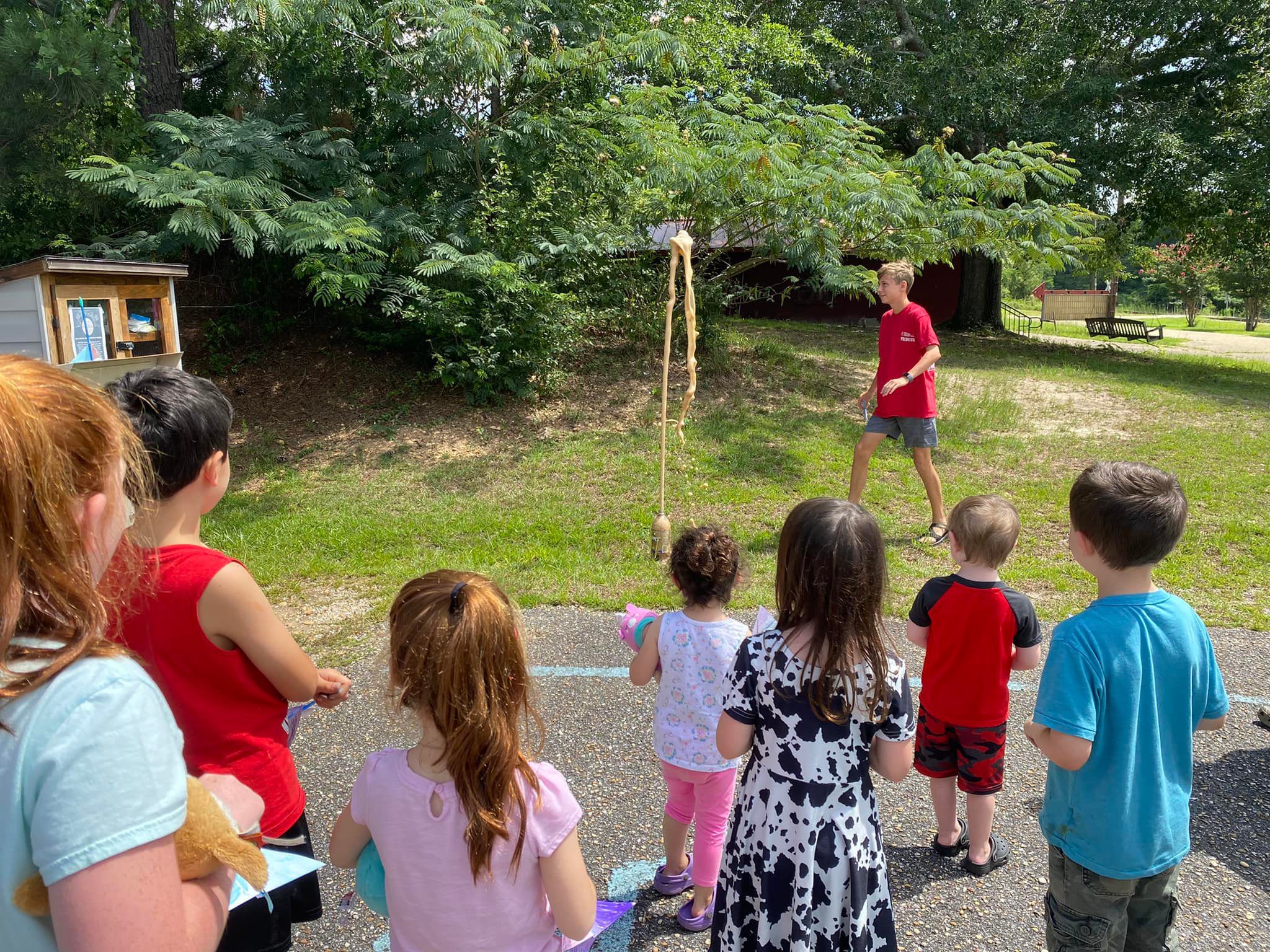 4-H members firing rockets
