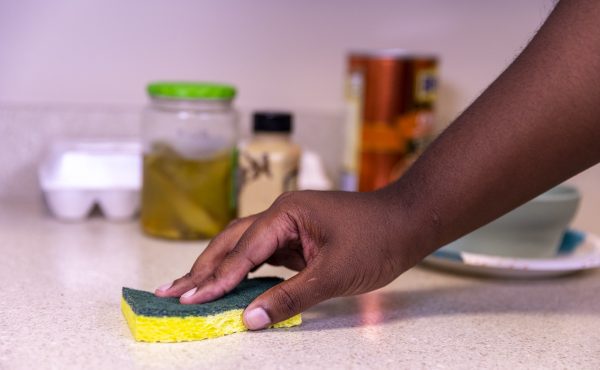 Figure 4. Clean countertops and food contact surfaces before and after handling food.