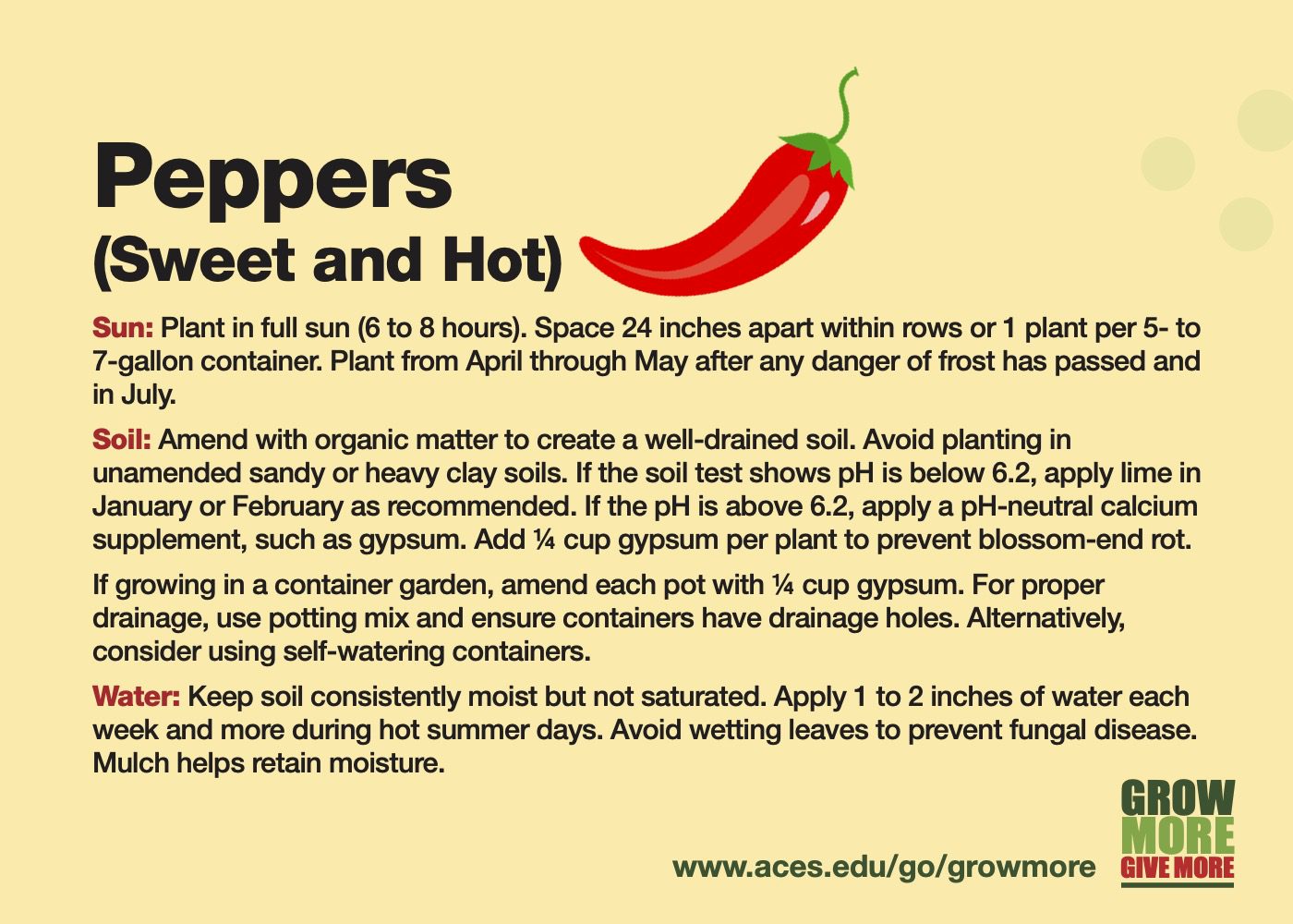 Peppers (Sweet and Hot) Card