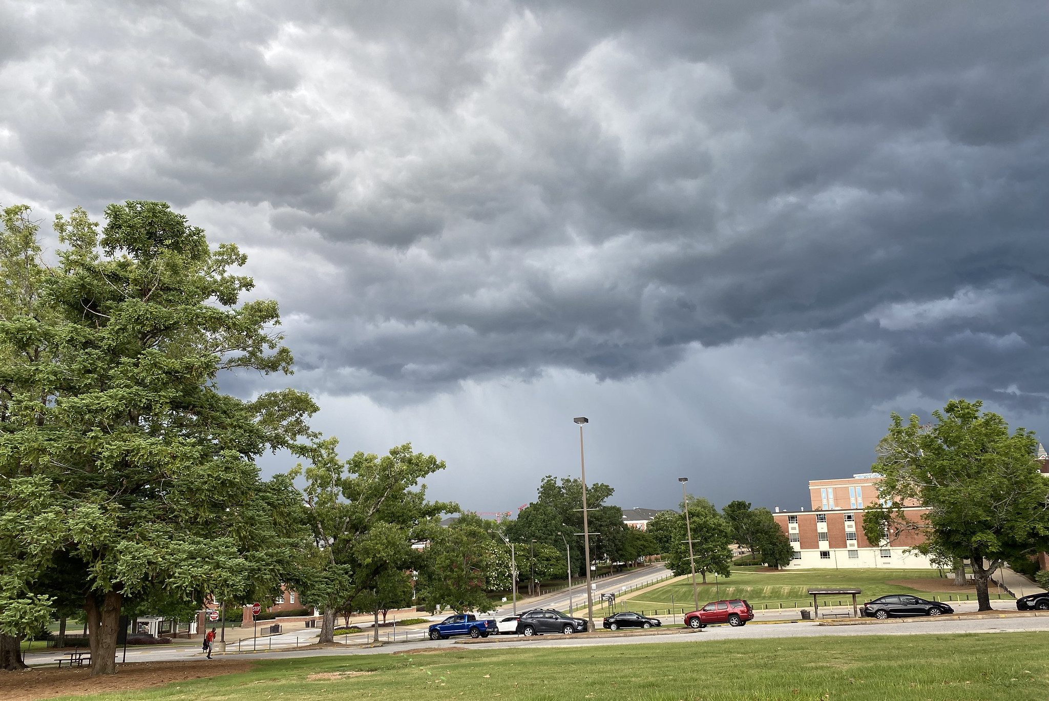 Storm clouds over Auburn University campus.