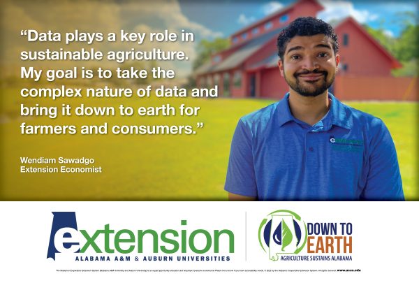 “Data plays a key role in sustainable agriculture. My goal is to take the complex nature of data and bring it down to earth for farmers and consumers.” – Wendiam Sawadgo, Extension Economist