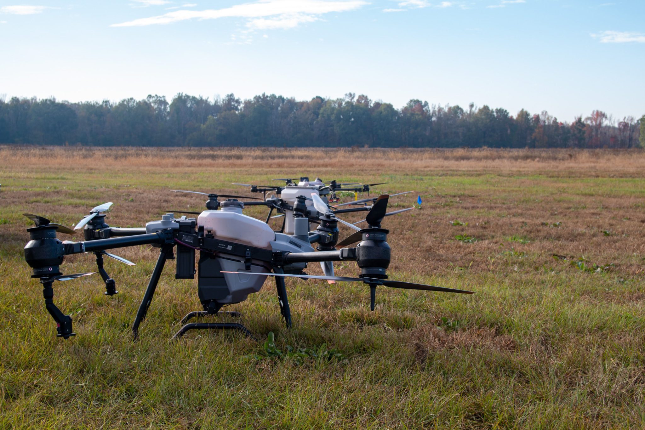 DJI AGRAS T40 drone in field