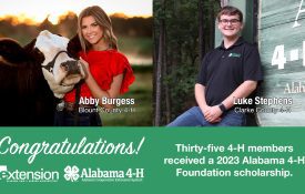 Congratulations! Thirty-five 4-H members received a 2023 Alabama 4-H Foundation scholarship.
