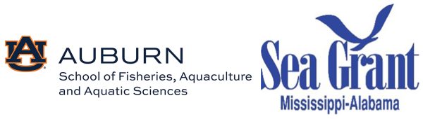 Auburn School of Fisheries, Aquaculture and Aquatic Sciences and the Sea Grant logos