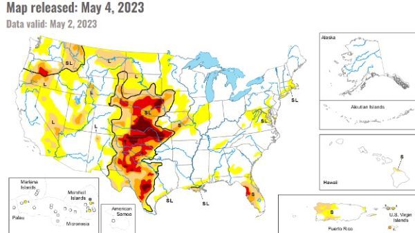 drought monitor map from May 4.