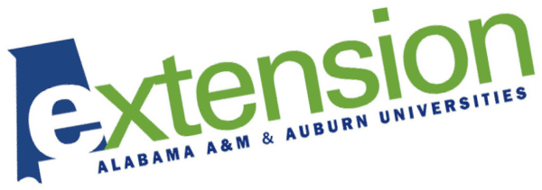 Alabama Extension logo that is crooked, at a slant