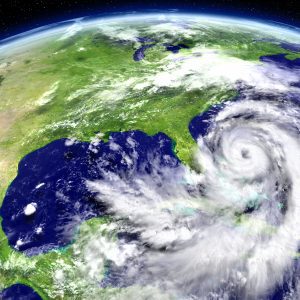 Hurricane illustration of an Atlantic hurricane