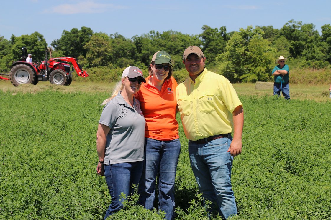 Kim Mullenix (middle) and other professionals at the 2018 Alfalfa Conference.