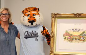 Leigh Akins with Aubie