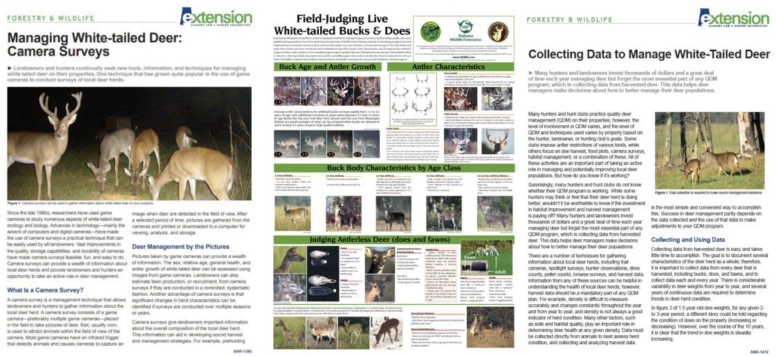 Figure 3. Sharing educational resources like these and learning vital management information together, such as how to properly collect data and live-age deer, is pivotal to a cooperative’s success.