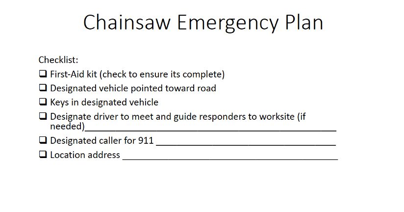 Figure 14. Fill out and print simple work plans to avoid confusion, speed emergency response, and ultimately save lives. Place safety plans in a predetermined location everyone can find.