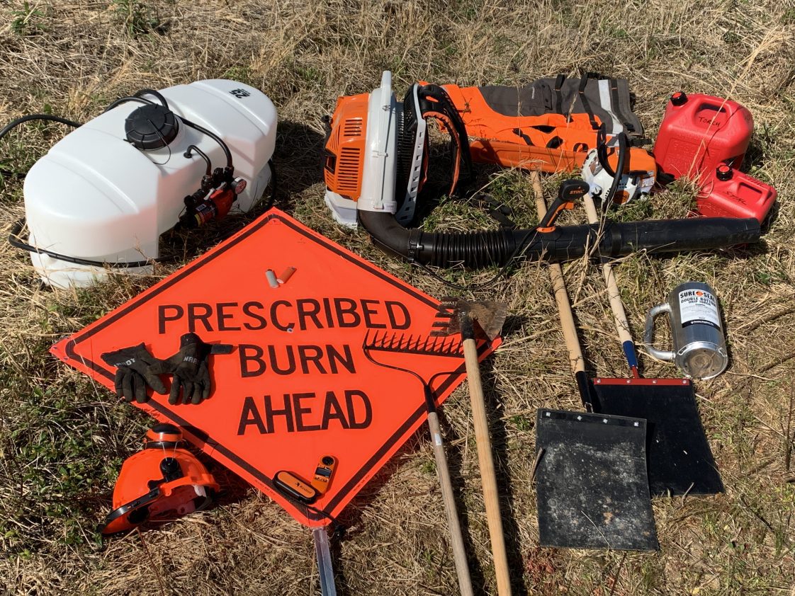 Tools used for prescribed burning.