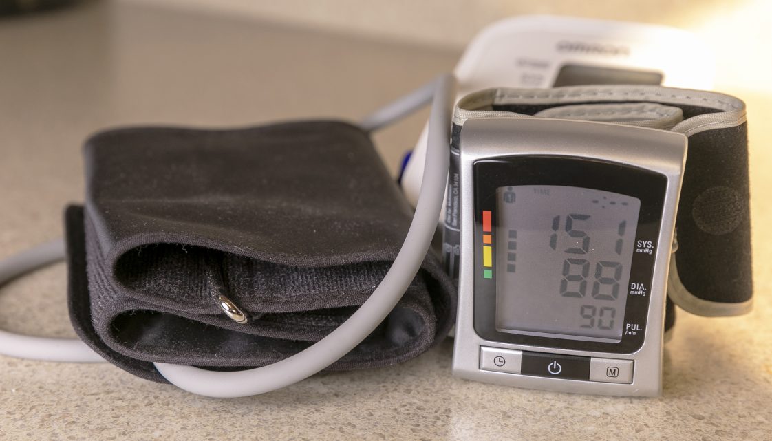 blood pressure monitor reading 151 over 88