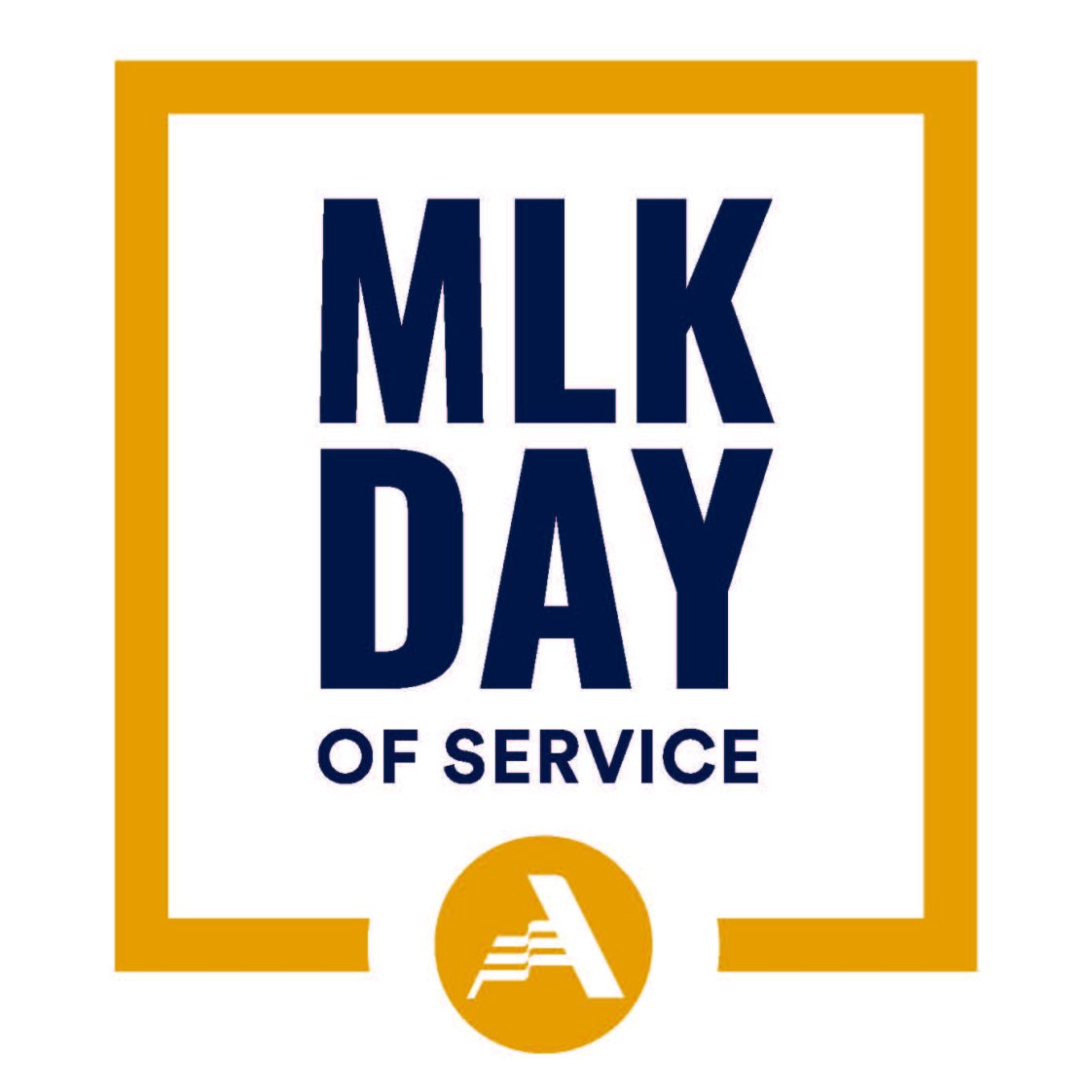 A square logo for the MLK Day of Service