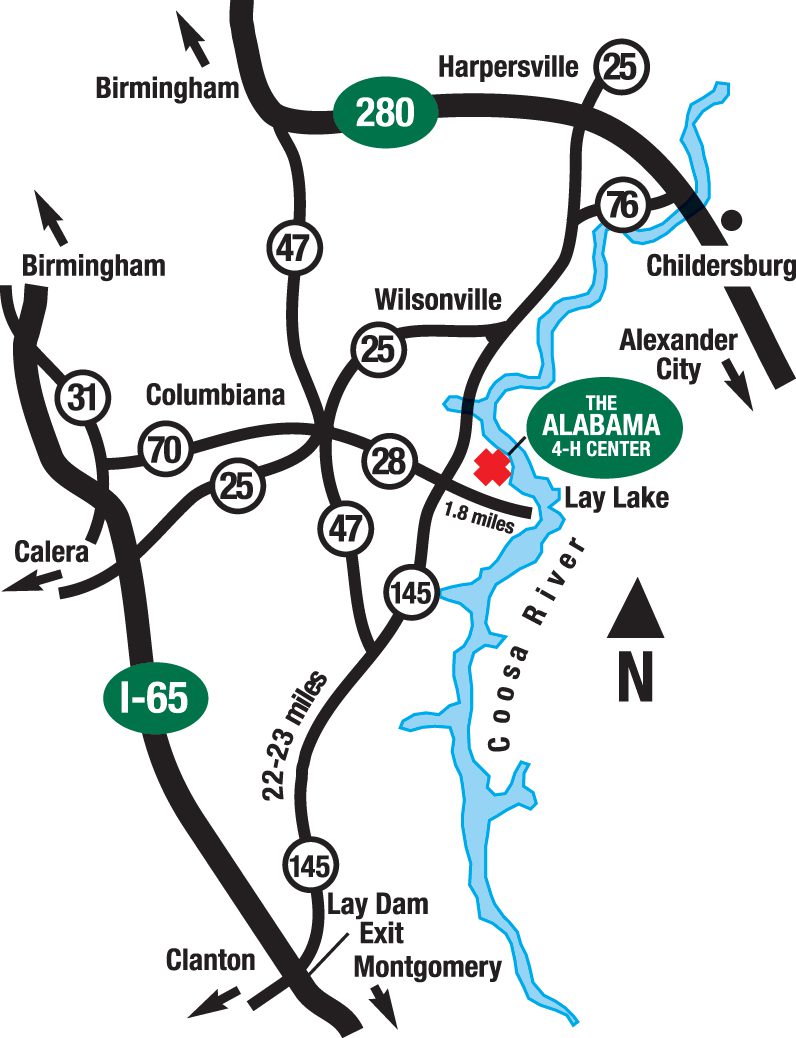Map to the 4-H Center
