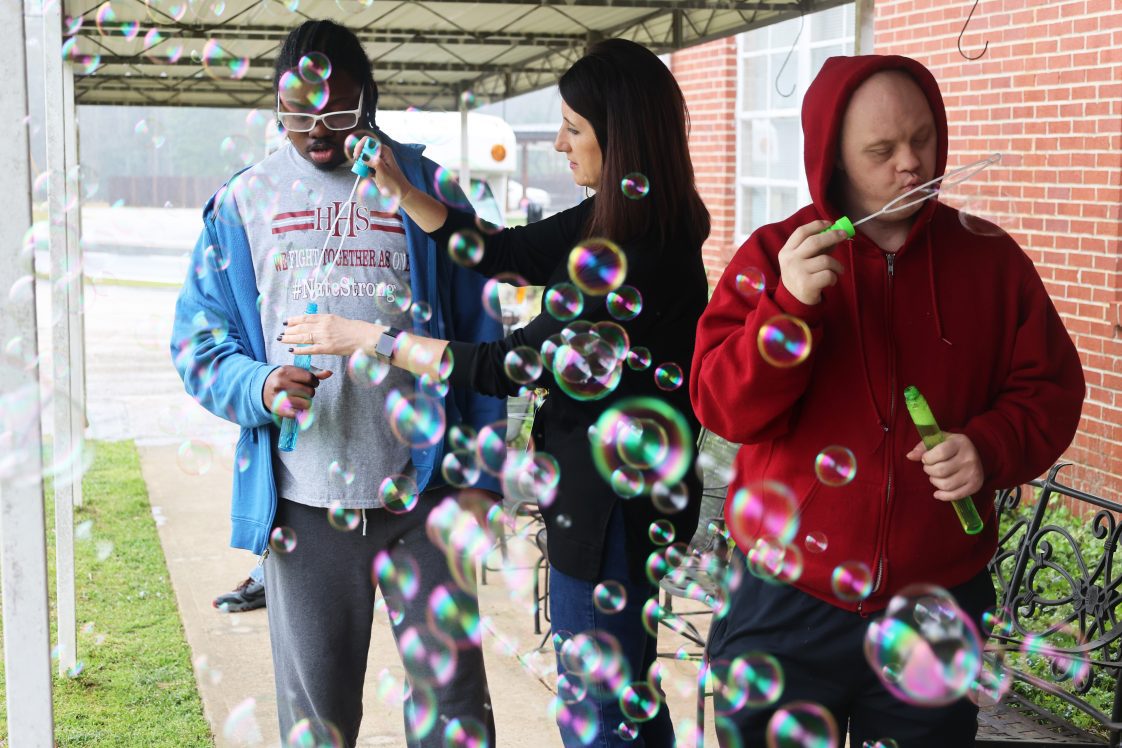 Sherri Mulder holds a bubble and fruit parfait party at RCLC.