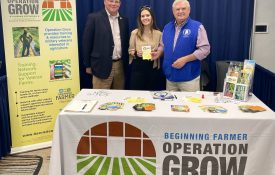 Figure 2. ADAI Commissioner Rick Pate (right), Assistant Commissioner Bob Plaster, and Operation Grow Project Coordinator Harli Willis.