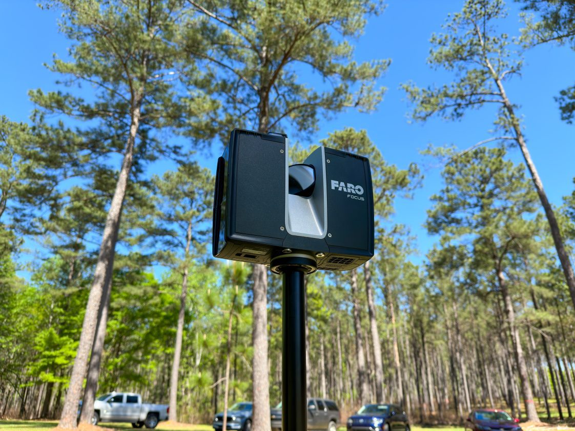 A terrestrial laser scanner use for carbon content quantification.
