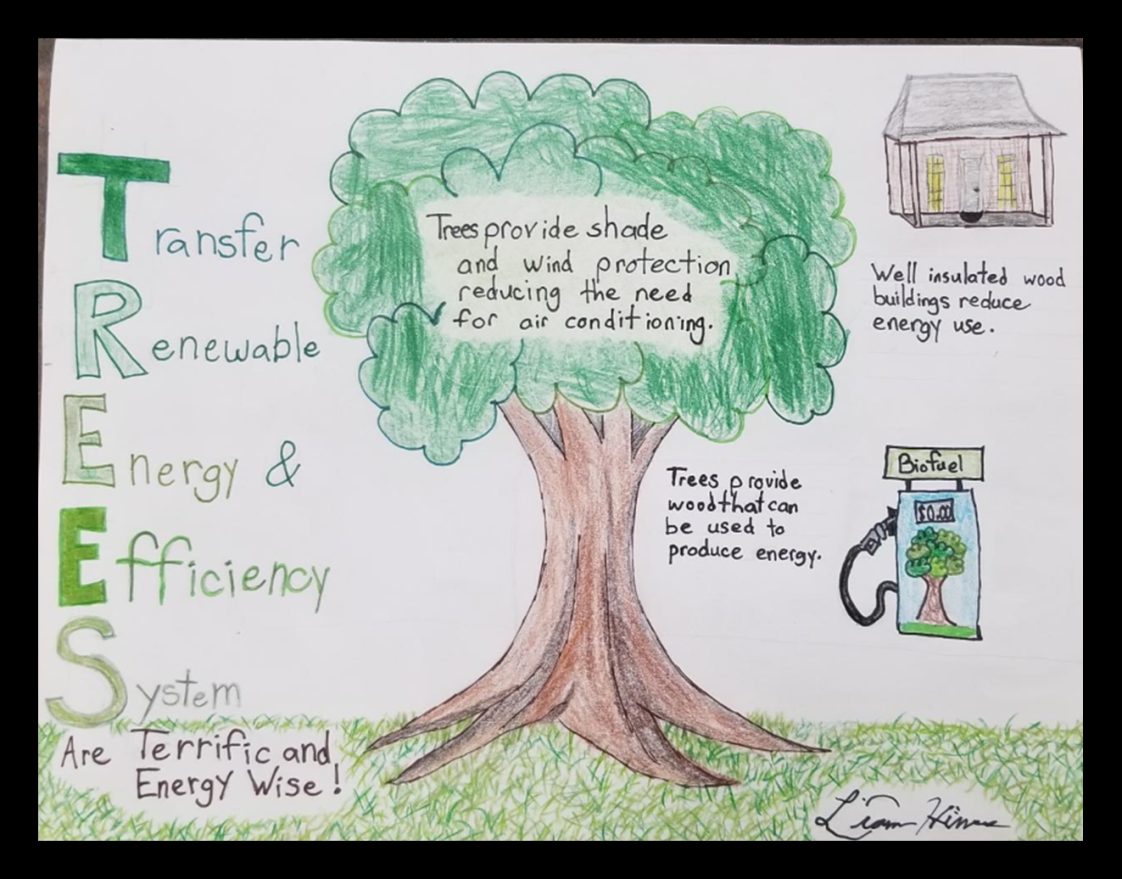 Third Place Arbor Day Poster Contest winner, Liam Hines