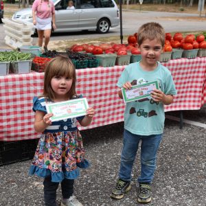 Kids with Veggie Bucks