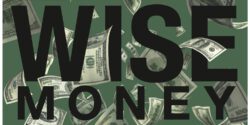 The cover of the WISE Money Management Calendar, which shows money on top of a dark-green background with the following words: Guide to Managing Your Weekly Income, Saving & Expenses.