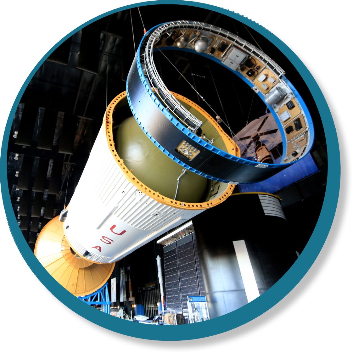 A rocket at the US Space and Rocket Center in Huntsville, Alabama.