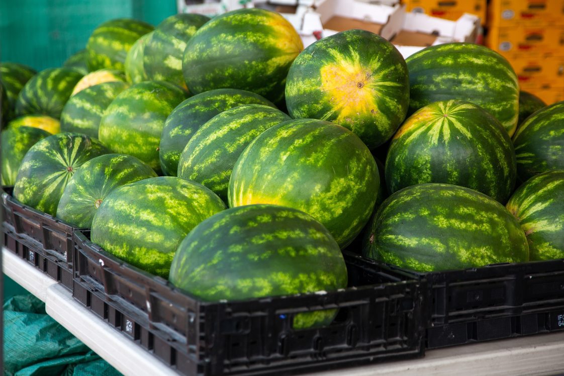 Watermelons at a Farmer's Market