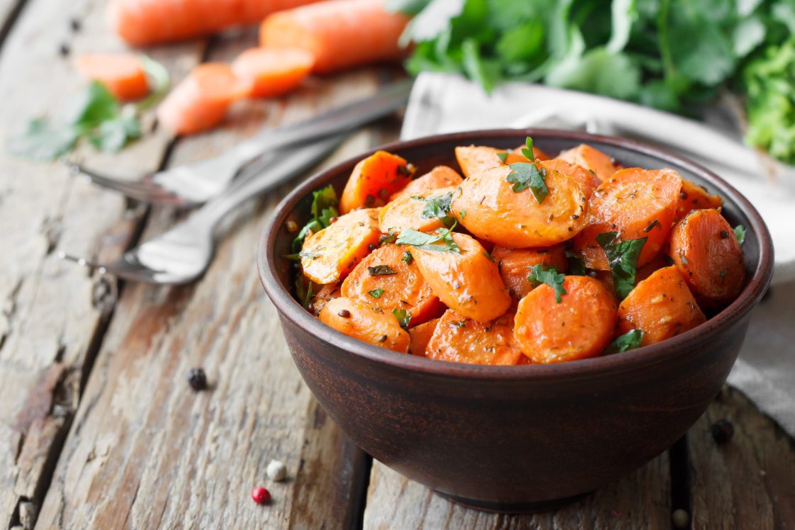 Caramelized carrots with cilantro
