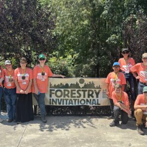 A group of 4-H students at the Forestry Invitational.