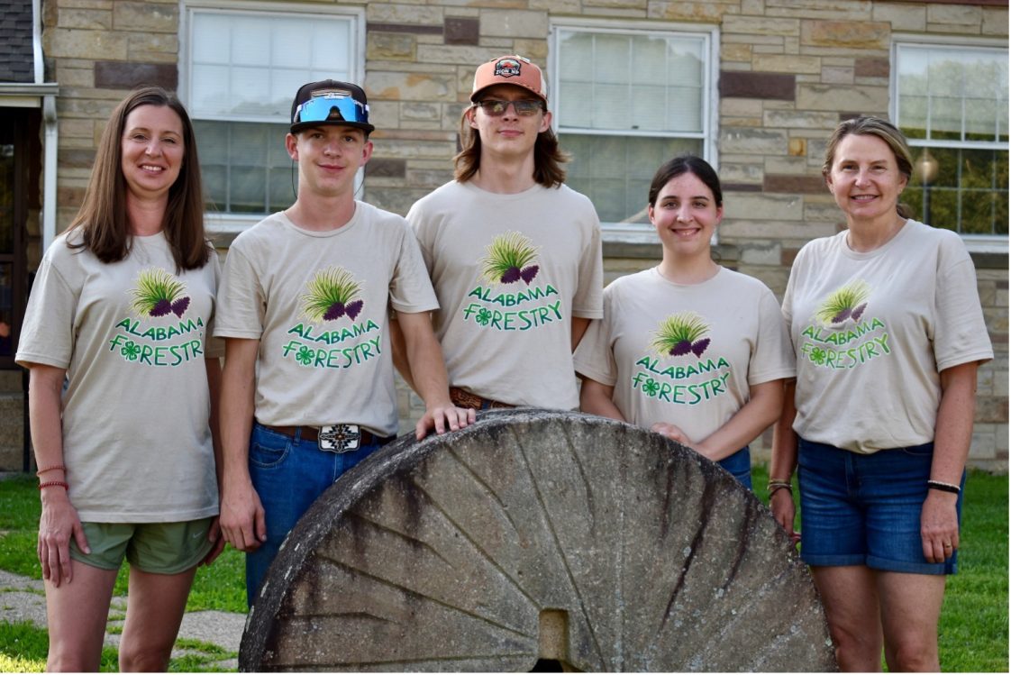 From left: Coach Audria McGilvary; 4-H Members Hunter McGilvary, Evan Fant, and Taylor Stevens; and Coach Jill Wachs.