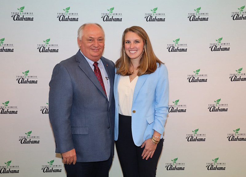 Elli Zorn (right) pictured with Alabama Farmers Federation President Jimmy Parnell.