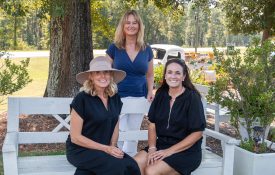 Seated are Rosemary Guilford and Jennifer Bradley, owners of Sweet South Market. Standing is Bridgette Brannon, a food safety and quality agent with Alabama Extension at Auburn University.