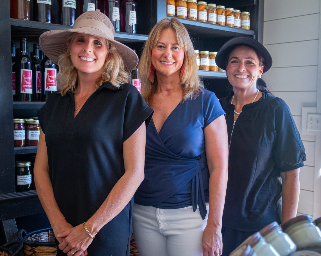 Friends Rosemary Guilford, left, and Jennifer Bradley, right, wanted to do things the right way when they decided to start a boiled peanut stand. So they called on the expertise of long-time acquaintance and Alabama Extension Food Safety & Quality Agent Bridgette Brannon, center.