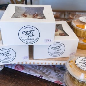 Various homemade goods for sale at Sweet South Market.