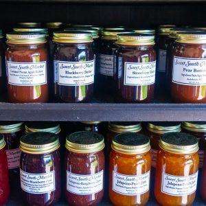 Various canned goods available at Sweet South Market.