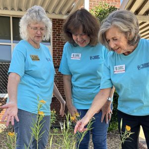 From left are Susan Rigsby, Maleia Lefleur and Dorothy Bechtold. Lefluer and Bechtold were part of the 2024 intern group while Rigsby serves as Claybank Master Gardener president.