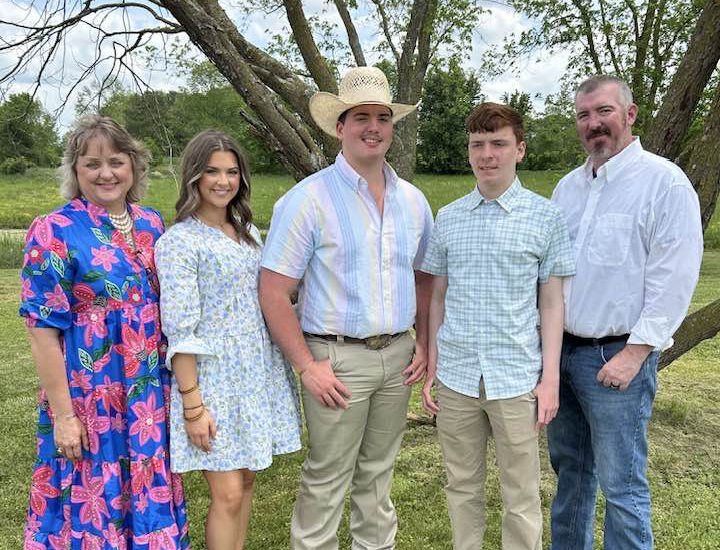 The Burgess family from left: Amy, Abby, Cooper, Will and James