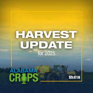 A graphic that reads Harvest Update for 2025 with a tractor in the background.