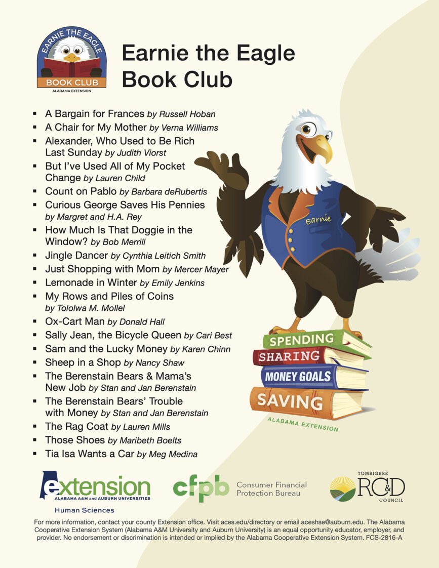 Earnie the Eagle Book Club Book List Flyer