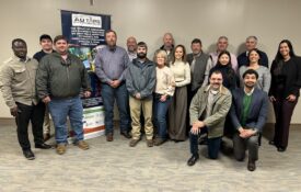 A group of Extension staff, researchers and farmers who gathered to discuss the TAPS results at the Alabama Farmers Federation home office in Montgomery on Dec. 9.