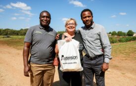 Dr. Mensah and Dr. Samuel at The People's Patch with tour attendee