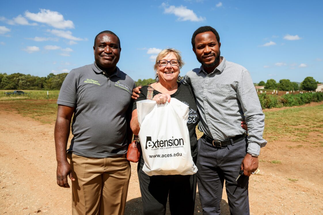 Dr. Mensah and Dr. Samuel at The People's Patch with tour attendee