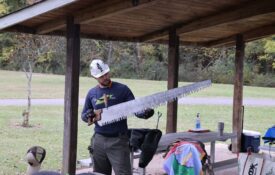 A forester at the 2025 Forestry Career Day in Moulton, Alabama.