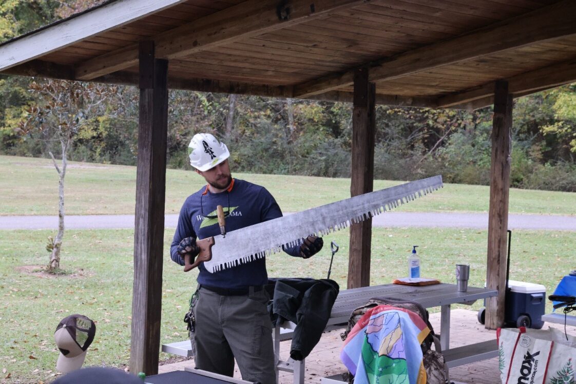 A forester at the 2025 Forestry Career Day in Moulton, Alabama.